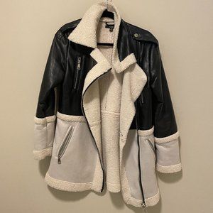 Forever 21 / Faux Shearling Leather Moto Jacket